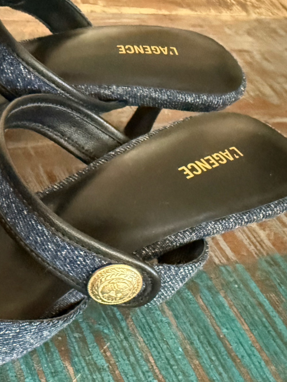 L'AGENCE Gilliane Denim Mule - Picture 9 of 11